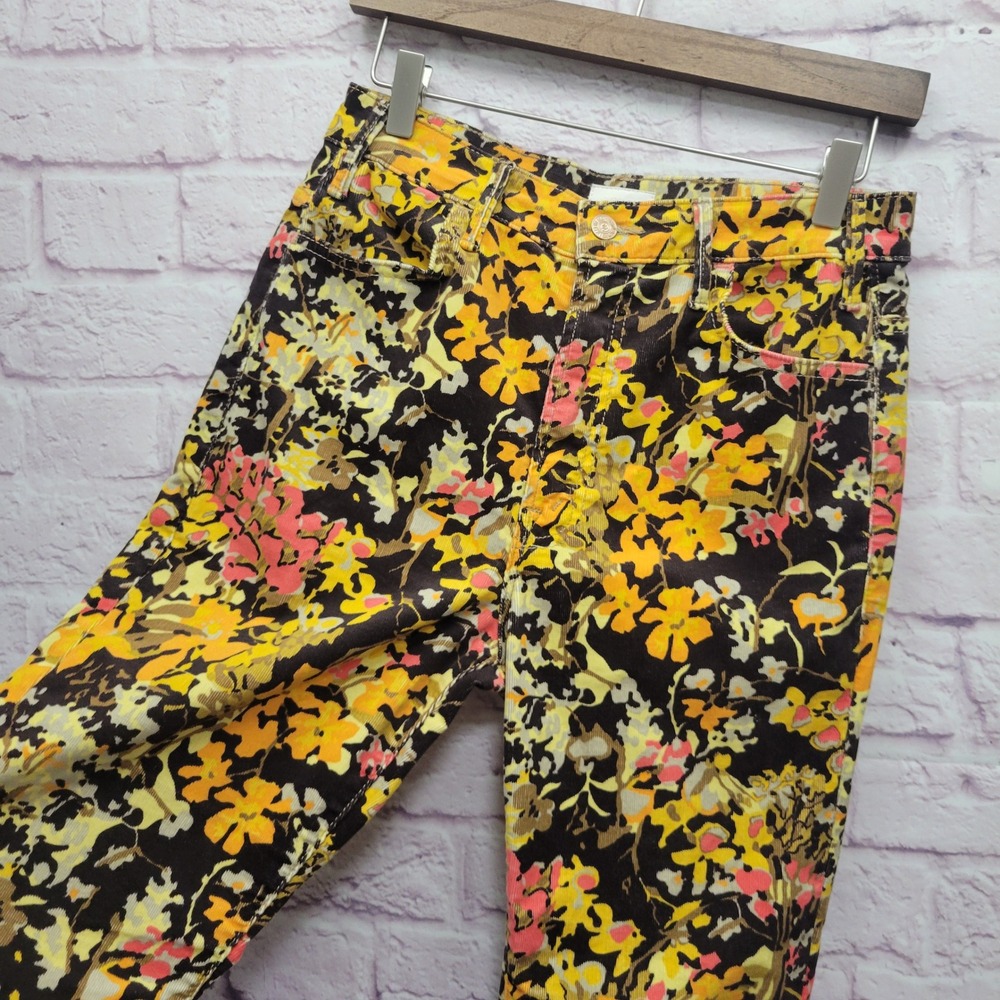 Mother Hustler Ankle Fray Jeans Size 28 Hopscotch Autumn Floral High Rise Boho‎ - Picture 4 of 10